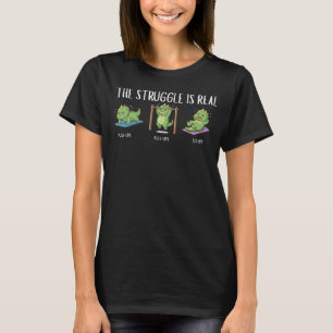 Der Kampf ist echt Lustiges Dinosaurier-Gym-T-Shi T-Shirt