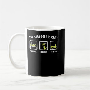 Der Kampf ist echte Dinosaur-Fitness T-Rex Gym Lo Kaffeetasse