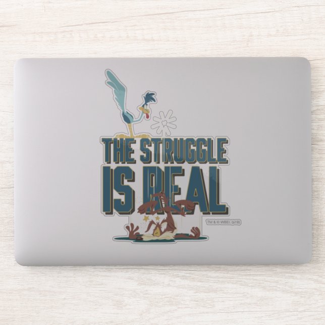 Der Kampf ist echter STRASSENRUNNER™ & Wile E. Coy Aufkleber (Computer)