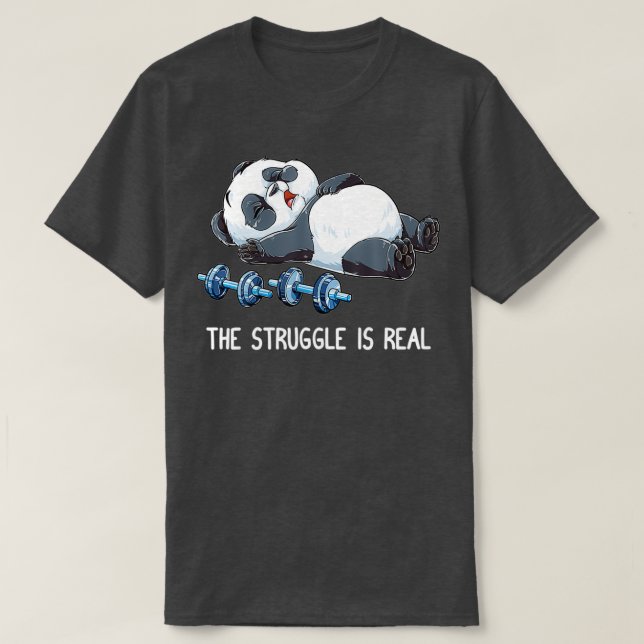 Der Kampf ist echter Todesstoß Funny Panda T-Shirt (Design vorne)