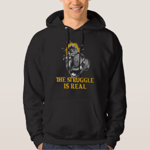 Der Kampf ist ein echter Affenbrocken Fitne Hoodie