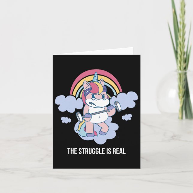 Der Kampf ist ein echter Power für weibliche Girls Karte (Vorderseite)