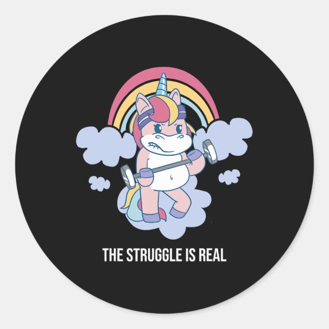 Der Kampf ist ein echter Power für weibliche Girls Runder Aufkleber (Vorderseite)