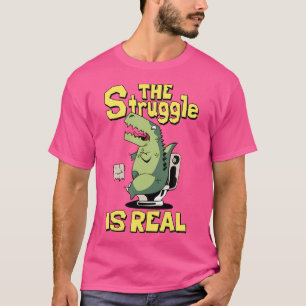 Der Kampf ist ein echter Trex T-Shirt Kurz Arm T R