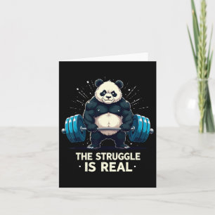 Der Kampf ist ein echtes Funny Gym Panda Workout M Karte