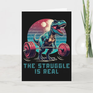 Der Kampf ist ein lustiger T-Rex-Gym-Workout  Karte