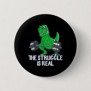 Der Kampf ist ein wirklich lustiges T-Rex Gym Work Button
