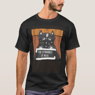 Der Kampf ist eine echte Hundegesichtsmaske T-Shirt