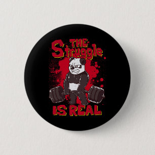Der Kampf ist eine wirklich lustige Panda-Gym-Body Button