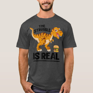 Der Kampf ist wahre Dino Tre Hamburger Kunst Cool T-Shirt