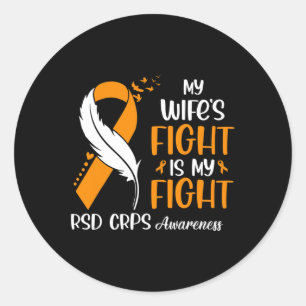 Der Kampf meiner Ehefrau ist mein Fight Rsd Crps A Runder Aufkleber