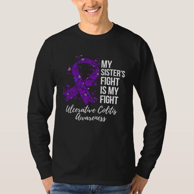 Der Kampf meiner Schwester ist mein Kampf Colitis  T-Shirt (Vorderseite)
