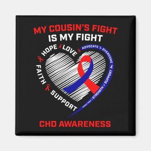 Der Kampf Meines Cousins Ist Mein Kampf Chd Herzkr Magnet