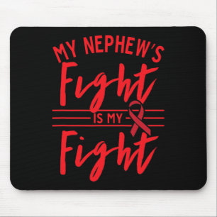 Der Kampf meines Neffen ist mein Kampf Blutkrebsbe Mousepad