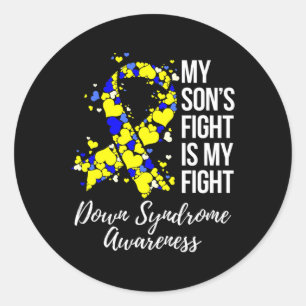 Der Kampf meines Sohnes ist mein Kampf gegen das S Runder Aufkleber