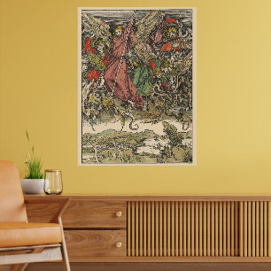 Der Kampf Michaels mit dem Drachen von Albrecht Dü Poster