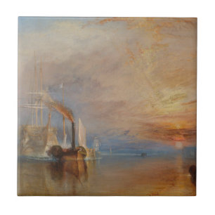Der Kampf Temeraire Turner Sunset Seascape Fliese