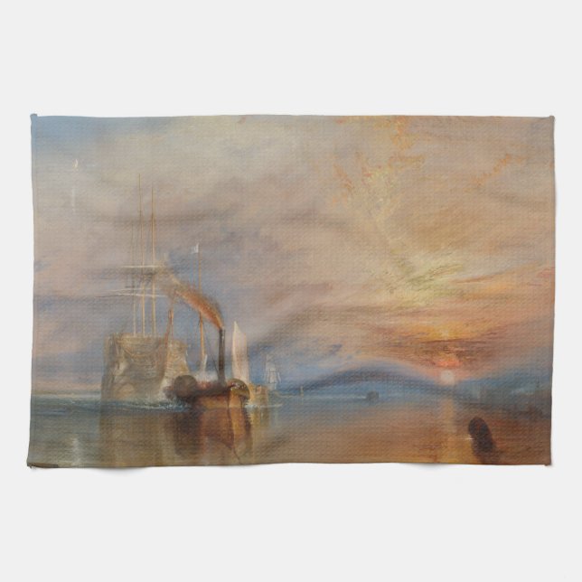 Der Kampf Temeraire Turner Sunset Seascape Geschirrtuch (Horizontal)