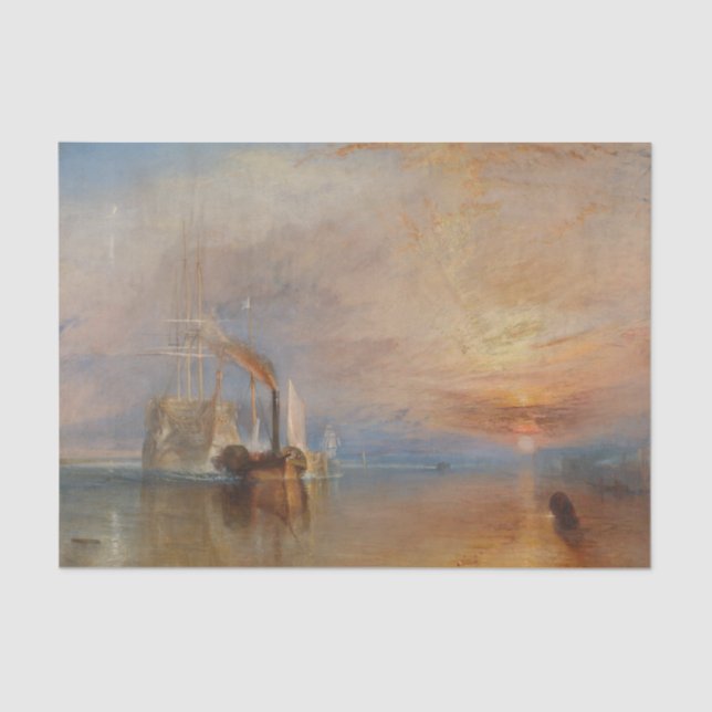 Der Kampf Temeraire Turner Sunset Seascape Seidenpapier (Vorderseite)