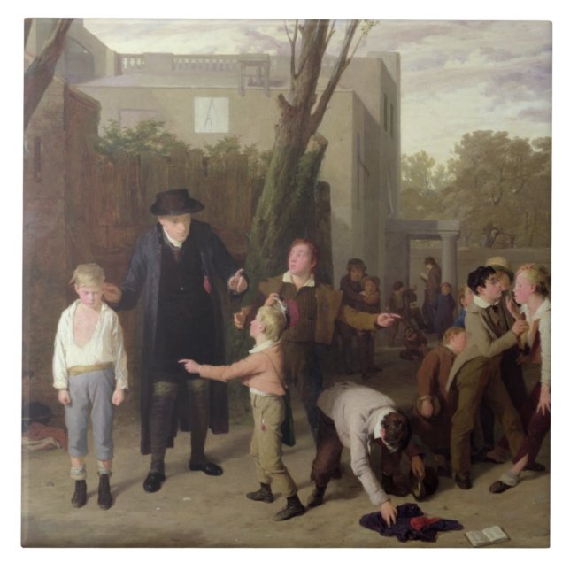 Der Kampf unterbrochen, 1815-16 Fliese (Vorderseite)