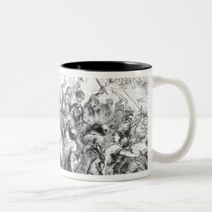 Der Kampf von Bannockburn im Jahre 1314 Zweifarbige Tasse