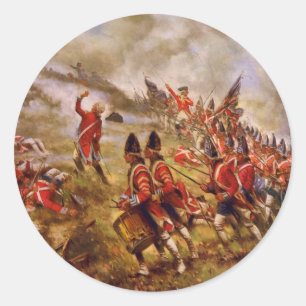 Der Kampf von Bunker Hill durch E. Percy Moran Runder Aufkleber