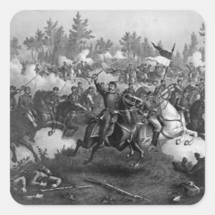 Der Kampf von Cedar Creek Quadratischer Aufkleber
