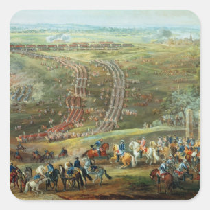 Der Kampf von Fontenoy, am 11. Mai 1745 Quadratischer Aufkleber