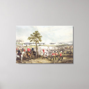 Der Kampf von Goojerat am 21. Februar 1849, engr Leinwanddruck