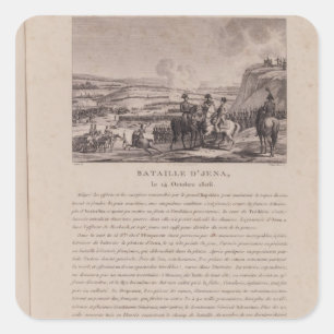 Der Kampf von Jena, am 14. Oktober 1806 Quadratischer Aufkleber