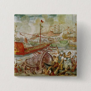 Der Kampf von Lepanto 1600 im Oktober 1571 Button