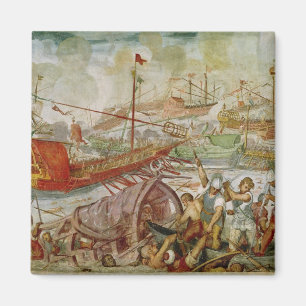 Der Kampf von Lepanto 1600 im Oktober 1571 Magnet