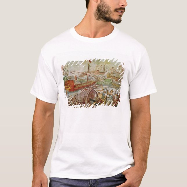Der Kampf von Lepanto 1600 im Oktober 1571 T-Shirt (Vorderseite)