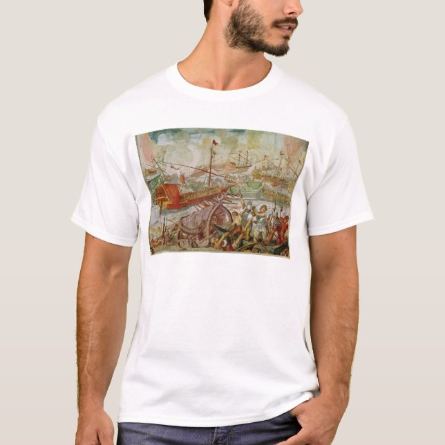 Der Kampf von Lepanto 1600 im Oktober 1571 T-Shirt (Vorderseite)
