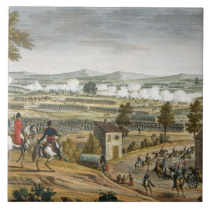 Der Kampf von Lutzen am 2. Mai 1813 graviert durch Fliese