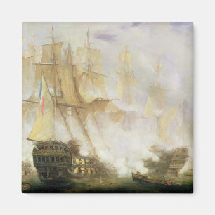 Der Kampf von Trafalgar, c.1841 (Öl auf Leinwand) Magnet