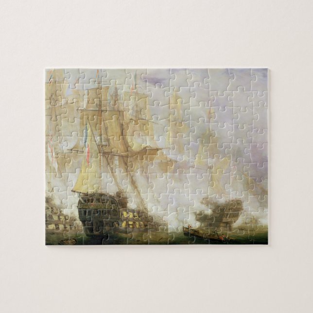 Der Kampf von Trafalgar, c.1841 (Öl auf Leinwand) Puzzle (Horizontal)