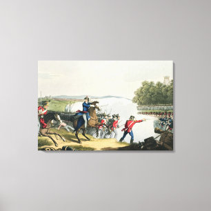 Der Kampf von Waterloo entschied durch den Herzog Leinwanddruck