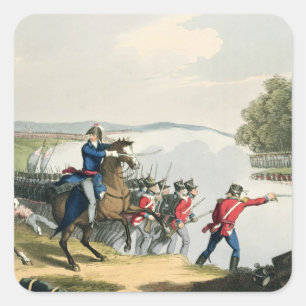 Der Kampf von Waterloo entschied durch den Herzog Quadratischer Aufkleber