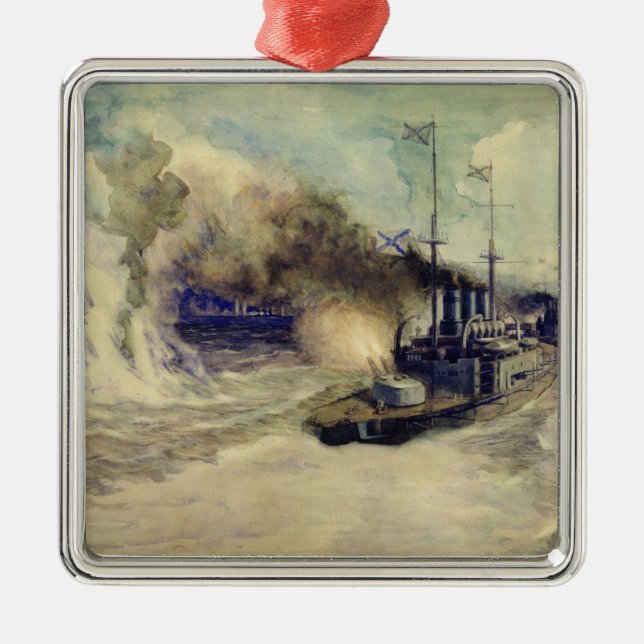 Der Kampf zwischen der Schwarzmeerflotte und Ornament Aus Metall (Vorne)
