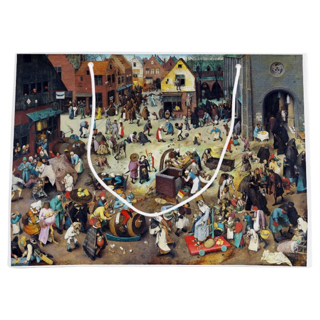 Der Kampf zwischen Karneval und Lent, Bruegel Große Geschenktüte (Vorderseite)