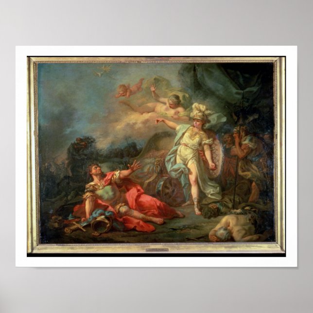 Der Kampf zwischen Mars und Minerva, 1771 (Öl auf  Poster (Vorne)