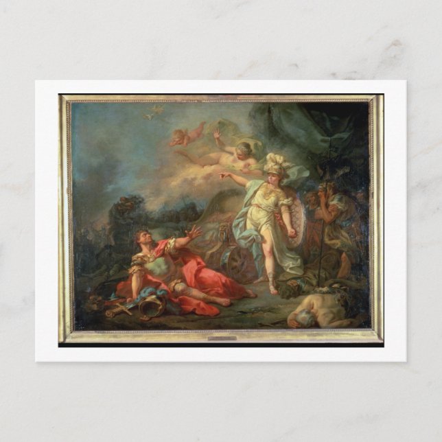 Der Kampf zwischen Mars und Minerva, 1771 (Öl auf  Postkarte (Vorderseite)