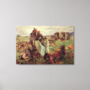 Der Kampf zwischen Russians und Tataren, 1916 Leinwanddruck