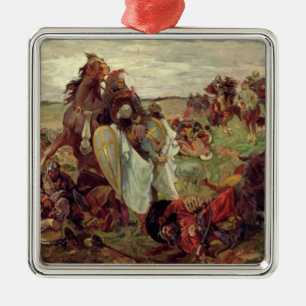 Der Kampf zwischen Russians und Tataren, 1916 Ornament Aus Metall