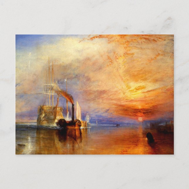 Der Kampftemeraire, J. M. W. Turner Postkarte (Vorderseite)