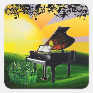 DER KANÄR AM SONNENSCHLAG! QUADRATISCHER AUFKLEBER