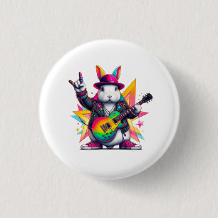 Der Kaninchenrockstar Button
