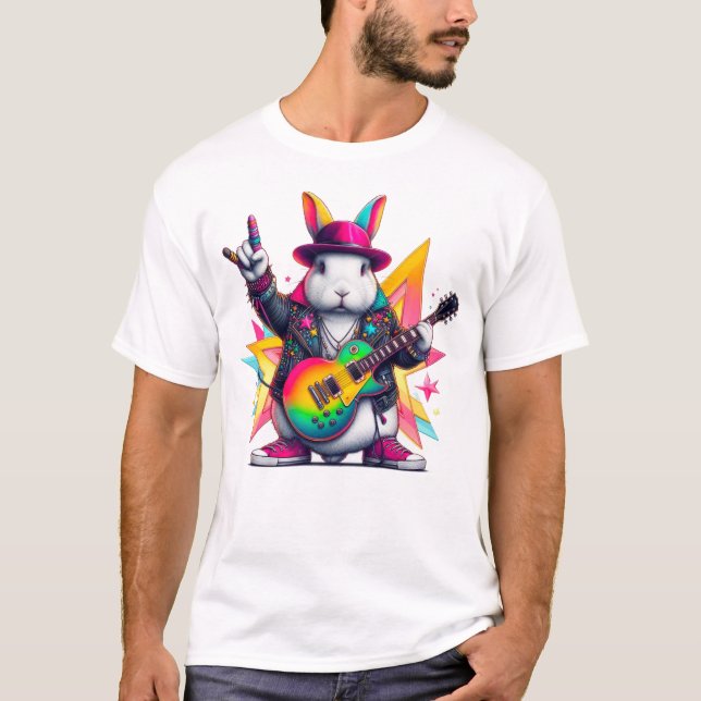 Der Kaninchenrockstar T-Shirt (Vorderseite)