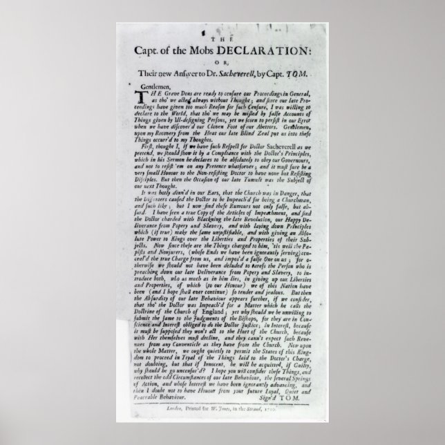 Der Kapitän der Mobs-Erklärung Poster (Vorne)